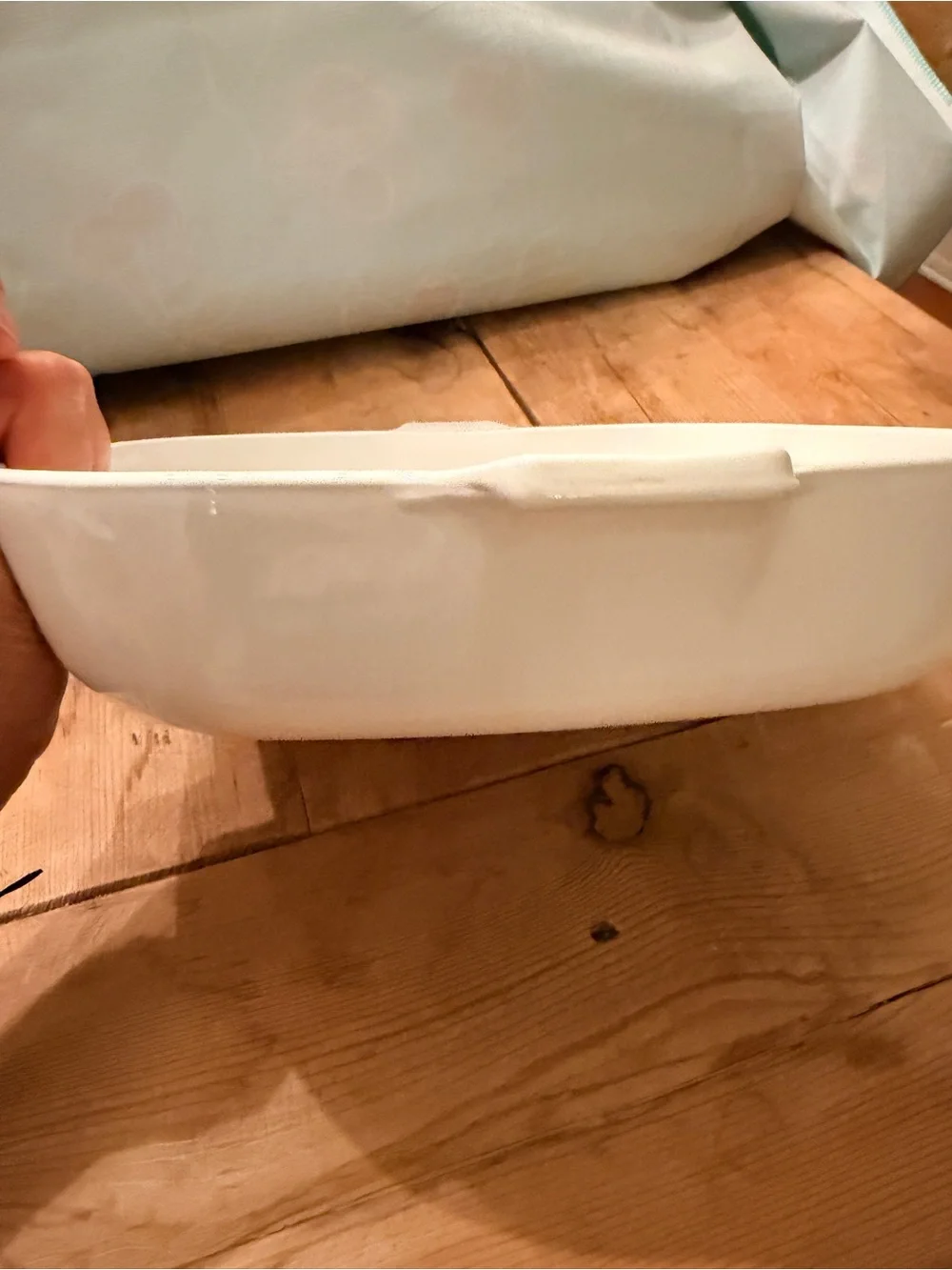 Vintage Blue Floral Casserole Dish